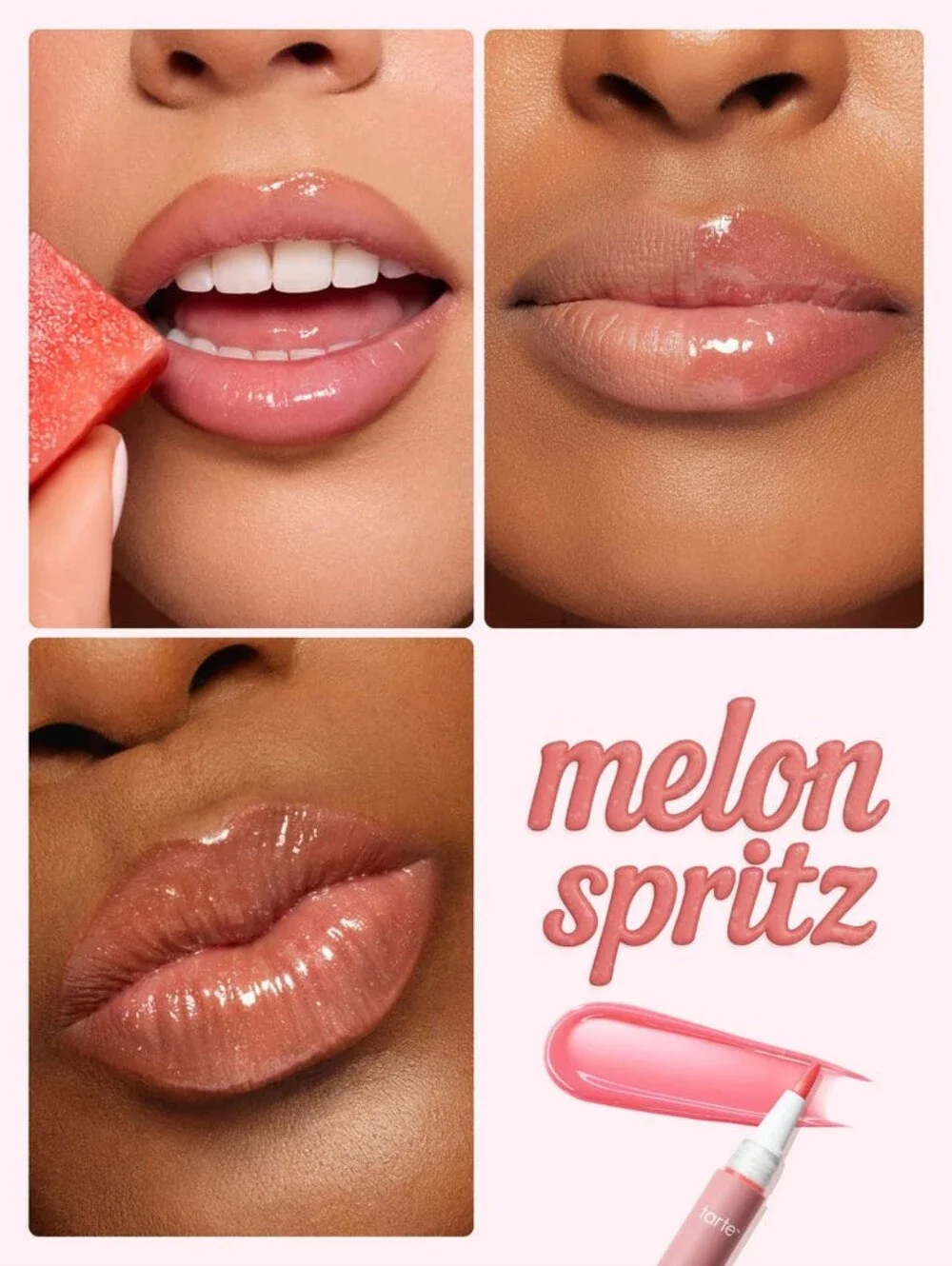 tarte Maracuja Juicy Lip Gloss /W Mystery Charm- Shade Melon Spritz- NWT